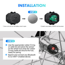 Load image into Gallery viewer, DREAM SPORT Cycling Speed Sensor Magnetless Bluetooth/ANT+