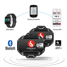 Load image into Gallery viewer, DREAM SPORT SC-003 Speed Cadence Sensor ANT+ Bluetooth Wireless
