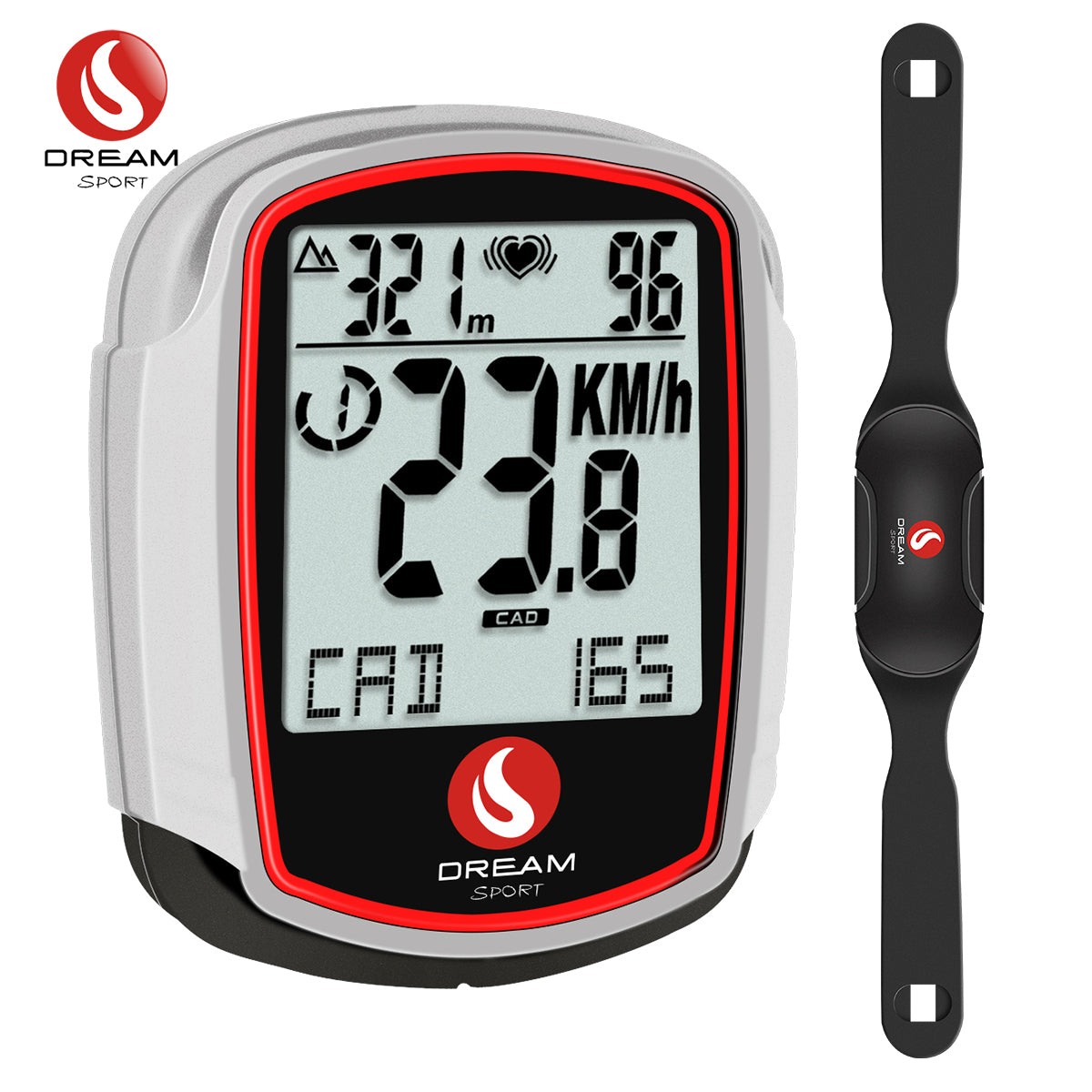 DREAM SPORT DCY438 Bike Computer Wireless With Heart Rate Monitor