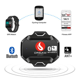 DREAM SPORT Cycling Speed Sensor Magnetless Bluetooth/ANT+